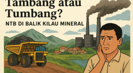Tambang Mineral NTB - Ilustarasi Image by IA