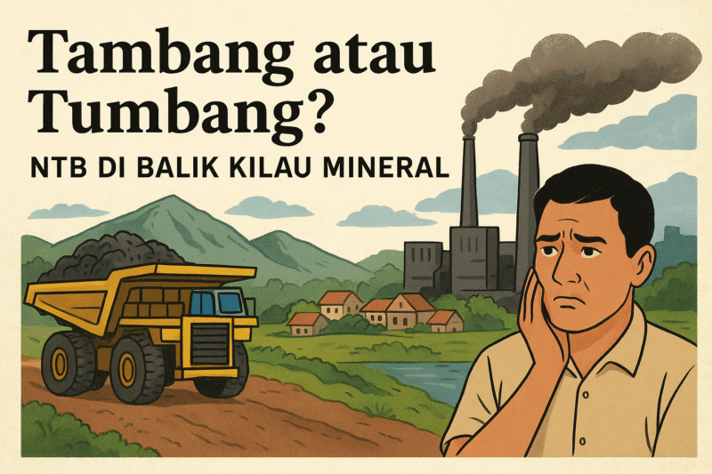 Tambang Mineral NTB - Ilustarasi Image by IA