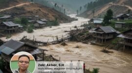 Ilustrasi: Bima Langganan Banjir, Pentingnya Literasi Bencana. Foto: Penulis/Zaki Akbar