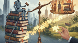 Ilustrasi: Dilema Hukum Positif vs Realitas Sosial, Menggali Esensi Hukum Progresif di Indonesia