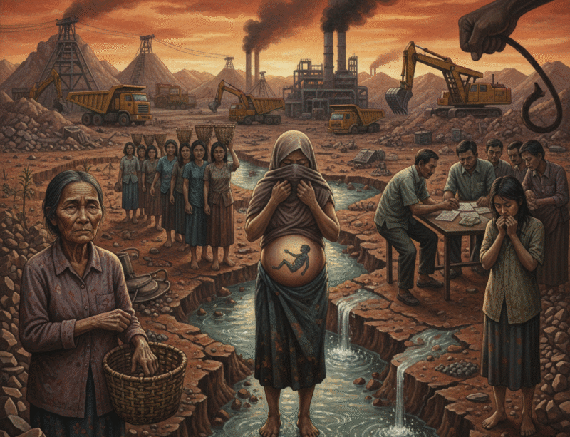 Ilustrasi: Erosi Kehidupan dan Hak Perempuan, Menilik Dampak Sosial Ekstraktif di Wilayah Pertambangan