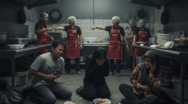 Ilustrasi AI: MBG, Antara Manfaat, Tantangan Keracunan, dan Kelembagaan