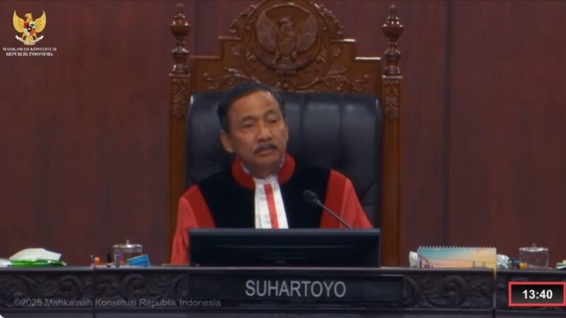 Hakim Konstitusi, Suhartoyo pada Sidang Perkara Nomor 114/PUU-XXIII/2025. Kamis, 25 September 2025. Foto: Mahkamah Konstitusi RI/Youtube