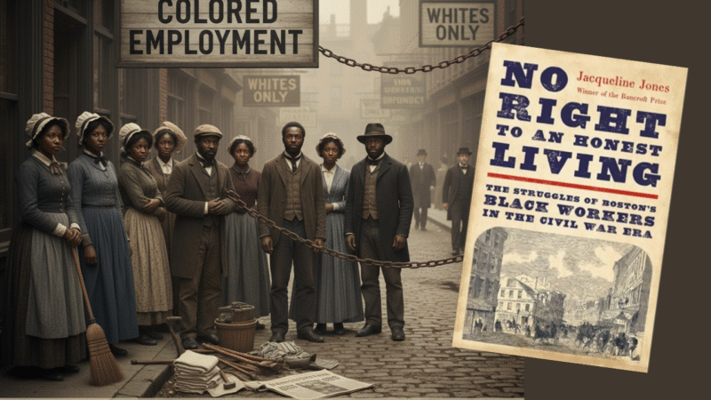 No Right to an Honest Living, Membongkar Mitos Kota Bebas di Amerika dalam buku No Right to an Honest Living: The Struggles of Boston’s Black Workers in the Civil War Era, ditulis oleh Jacqueline A. Jones.