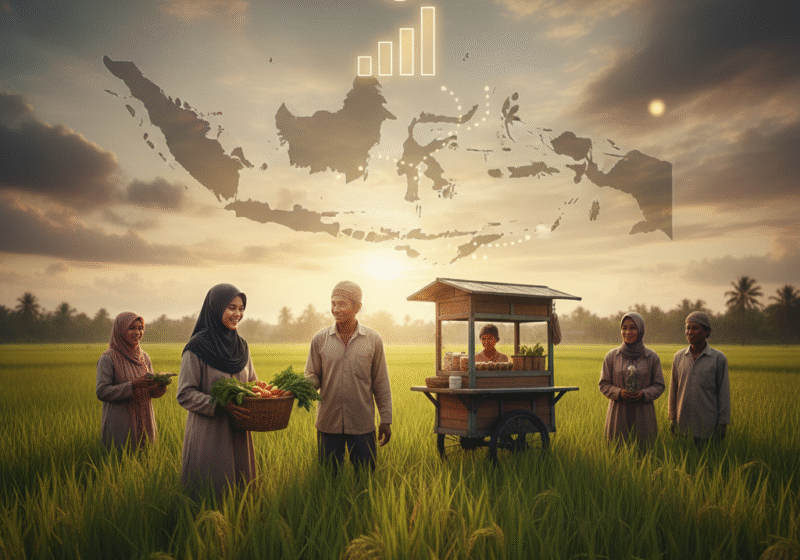 Ilustrasi: Tiga Besar Provinsi dengan Akses Kredit Rumah Tangga Tertinggi, Puncak: Gorontalo, NTT dan NTB.