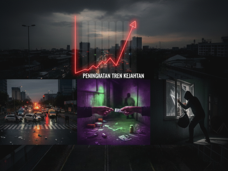 Ilustrasi AI: Tren Kejahatan di NTB Meningkat, Kabupaten Bima Tertinggi