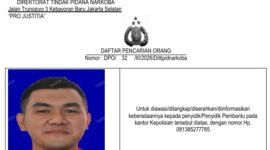 Direktorat Tindak Pidana Narkoba (Dittipidnarkoba) Badan Reserse Kriminal (Bareskrim) Polri resmi mengeluarkan Daftar Pencarian Orang (DPO) terhadap seorang pria bernama Andre Fernado