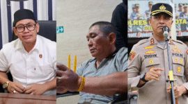 Sorot: Polisi dalam Pusaran Bandar Narkoba, Kasat hingga Kapolres Terlibat. Kiri (Mantan Kasat Narkoba Polres Bima Kota, AKP Maulangi), Tengah (Bandar Koko Erwin), Kanan (Mantan Kapolres Bima Kota, AKBP Didik Putra Kuncoro). Foto: Editor Narasio