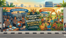 Ilustrasi : Penegakan Hukum dan Rehabilitasi Narkotika di Indonesia