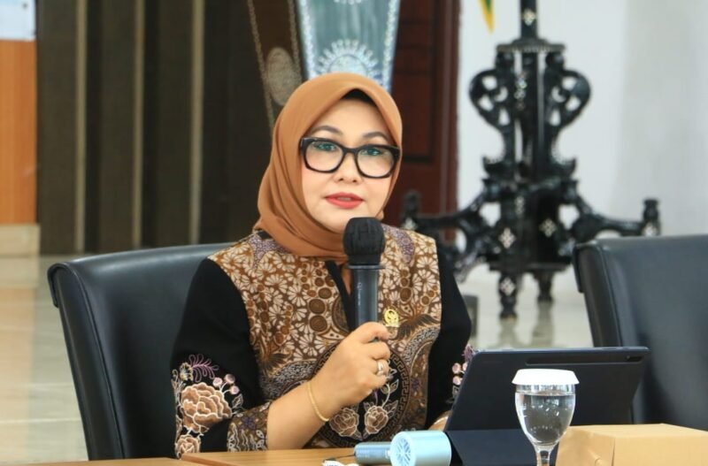 Anggota DPD RI Dapil NTB, Hj. Evi Apita Maya, S.H., M.Kn., pada kesempatan Sosialisasi Empat Pilar di MAN 2 Mataram, Selasa 5 Mei 2026. Foto: Dok. Istimewa