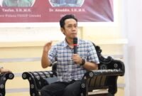 Taufan, Dosen Hukum Pidana Universitas Mataram pada kesempatan menjadi Narasumber program Sorot Kamera FHISIP Unram. Foto: Dok. Istimewa.