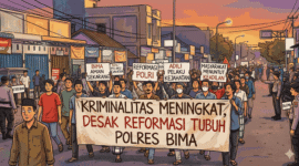 Ilustrasi : Kriminalitas Meningkat, Mahasiswa Desak Reformasi  Tubuh Polres Bima