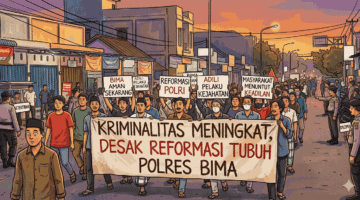 Ilustrasi : Kriminalitas Meningkat, Mahasiswa Desak Reformasi  Tubuh Polres Bima