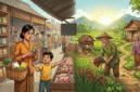Pola Konsumsi Bergeser akibat Inflasi, Ketahanan Pangan Perdesaan NTB di Bawah Perkotaan. Gambar: Ilustrasi Gemini AI