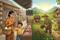 Pola Konsumsi Bergeser akibat Inflasi, Ketahanan Pangan Perdesaan NTB di Bawah Perkotaan. Gambar: Ilustrasi Gemini AI