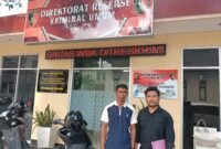 Tim Kuasa Hukum PBH LPW NTB, David Putra Pratama, S.H, selaku paralegal saat mendampinhi Korban Penipuan pada Sabtu (20/06/26). Foto: Dok. Istimewa