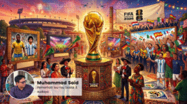 Piala Dunia, Memori Kolektif, dan Budaya Massa. Ilustrasi: Gemini AI. Foto: Muhammad Said (Penulis)