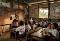 Tren Pendidikan Penduduk Miskin di NTB, Dominasi Lulusan SD dan SMP. Ilustrasi: Gemini AI