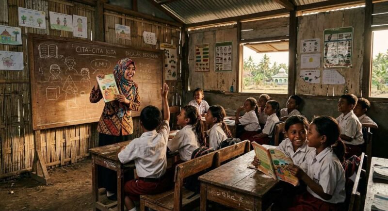 Tren Pendidikan Penduduk Miskin di NTB, Dominasi Lulusan SD dan SMP. Ilustrasi: Gemini AI
