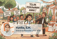 Fenomena Perkawinan Anak di NTB, Tren Menurun tapi Masih di Tiga Besar Nasional. Ilustrasi : Gemini AI. Foto : Yunita, S.H. (Penulis)