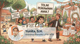 Fenomena Perkawinan Anak di NTB, Tren Menurun tapi Masih di Tiga Besar Nasional. Ilustrasi : Gemini AI. Foto : Yunita, S.H. (Penulis)