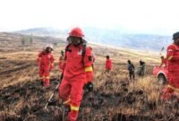 Kebakaran Kawasan Savana Cagar Biosfer UNESCO di Taman Nasional Tambora Seluas 1.956 Hektare, Kamis, 9 Juli 2026 . Foto : Dok. Istimewa.