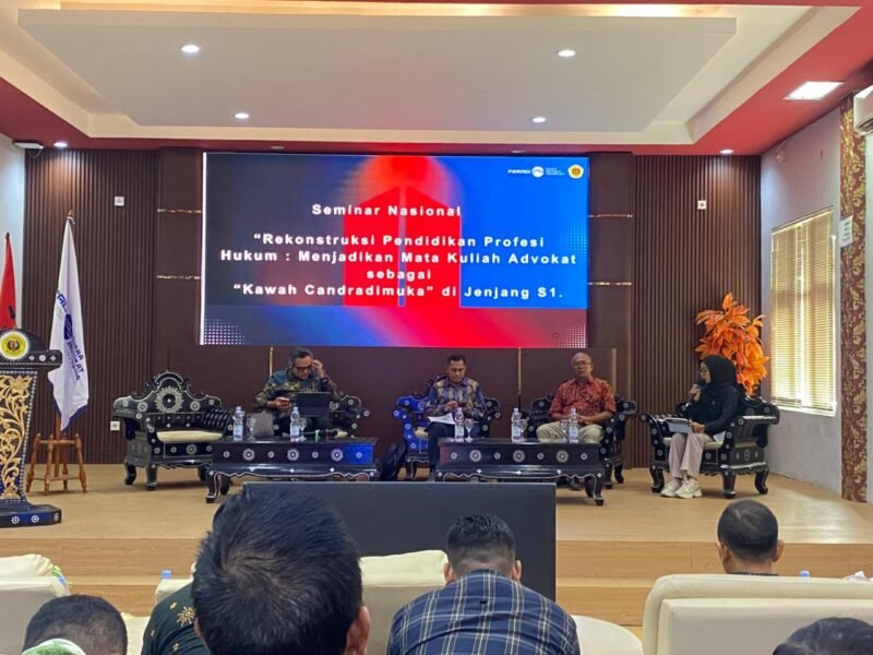 Dewan Pimpinan Cabang Perhimpunan Advokat Indonesia Suara Advokat Indonesia, Mataram (DPC PERADI SAI Mataram) bekerja sama dengan Fakultas Hukum, Ilmu Sosial, dan Ilmu Politik Universitas Mataram (FHISIP Unram) menyelenggarakan Seminar Nasional bertajuk 