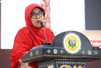Pidato Paripurna (Valedictory Lecture) Prof. Dr. Hj. Rodliyah, S.H., M.H. bertajuk Masa Depan Hukum Pidana dalam Penanggulangan Kekerasan Terhadap Perempuan. Foto: Baiq Nurul/Sorot Kamera