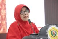 Prof. Dr. Hj. Rodliyah, S.H., M.H. pada Pidato Paripurna (Valedictory Lecture) bertajuk “Masa Depan Hukum Pidana dalam Penanggulangan Kekerasan Terhadap Perempuan” pada Kamis, 27 Agustus 2026, di Ruang Sidang Utama (Aula Prof. Zainal Asikin), Lantai 3 Gedung A FHISIP Unram. Foto: Baiq Nurul/Sorot Kamera