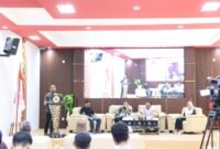 Diskusi Akademik Sorot Kamera Seri Ke-21 bertajuk “Krisis Air di Gili Trawangan Antara Penegakan Hukum dan Prioritas Pariwisata” yang digelar oleh Fakultas Hukum, Ilmu Sosial, dan Ilmu Politik Universitas Mataram (FHISIP Unram) di Ruang Sidang Utama Gedung A FHISIP Unram, Rabu (30/9/2026). Foto: Keysha/Sorot Kamera