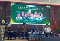 Joko Jumadi, S.H.,M.H, pada Dialog Publik Seri ke-22 Sorot Kamera Fakultas Hukum, Ilmu Sosial dan Ilmu Politik Universitas Mataram (FHISIP Unram) berkolaborasi dengan KOHATI HMI Cabang Mataram, Jumat (16/10/2026). Bertempat di Ruang Sidang Utama Aula Prof. Zainal Asikin FHISIP Unram. Foto: Dok. Istimewa